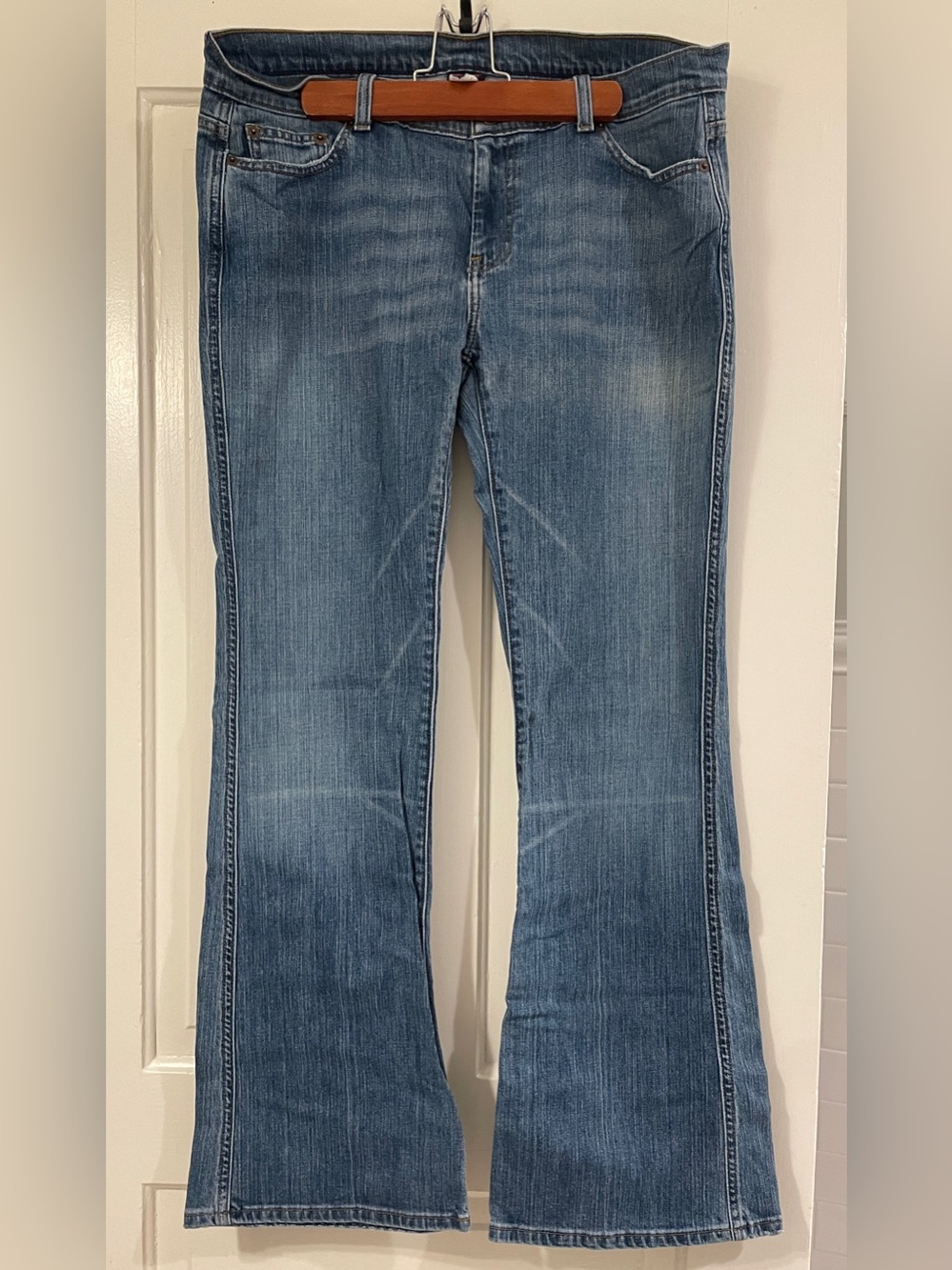 Vintage Willi Smith Medium Blue Low-Rise Flared Jeans